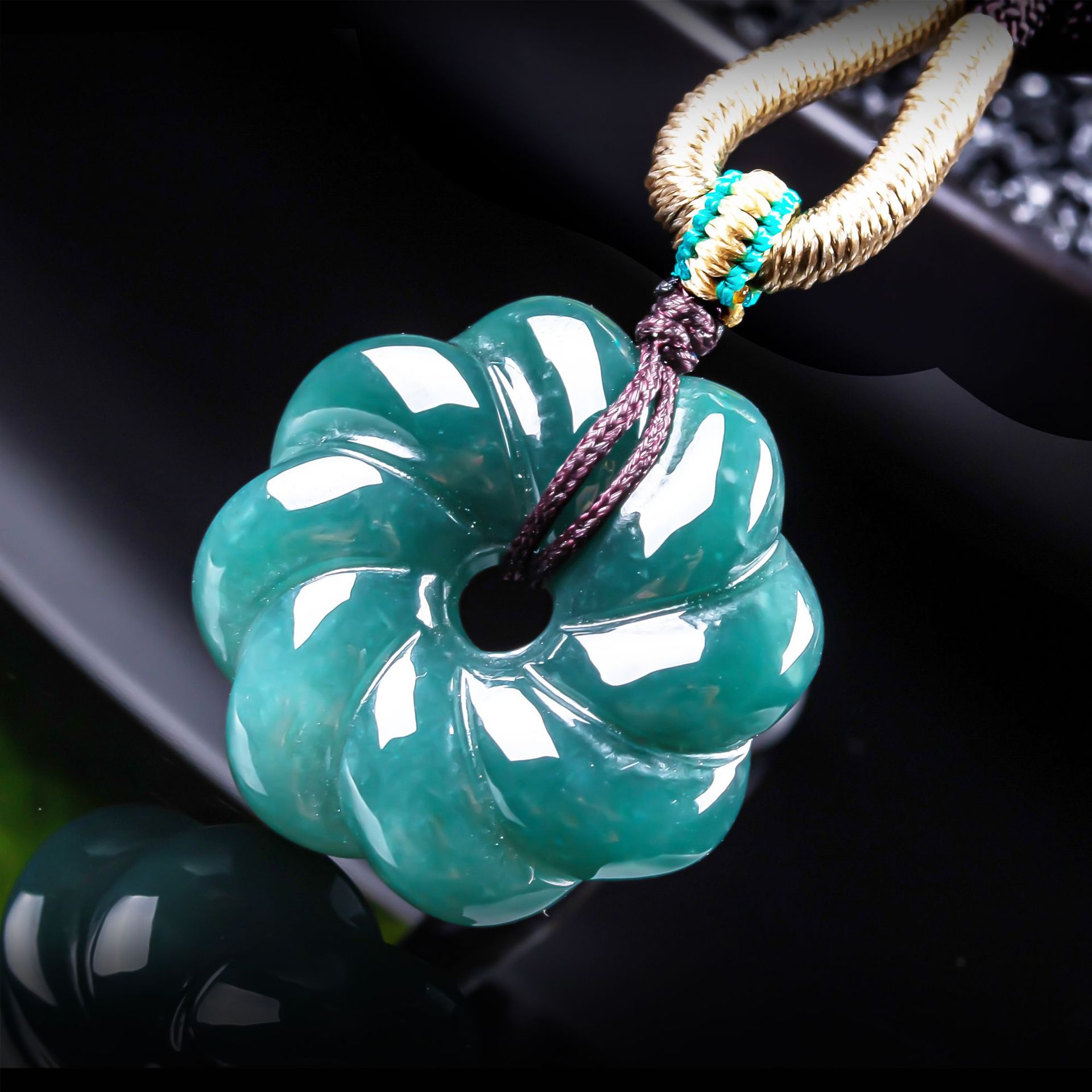 Jewelry Making With Stones - 天然ビルマ翡翠の花ペンダントネックレスアクセサリー、宝石のお守り、ファッションジュエリー、本物の翡翠、女性への高級ギフト