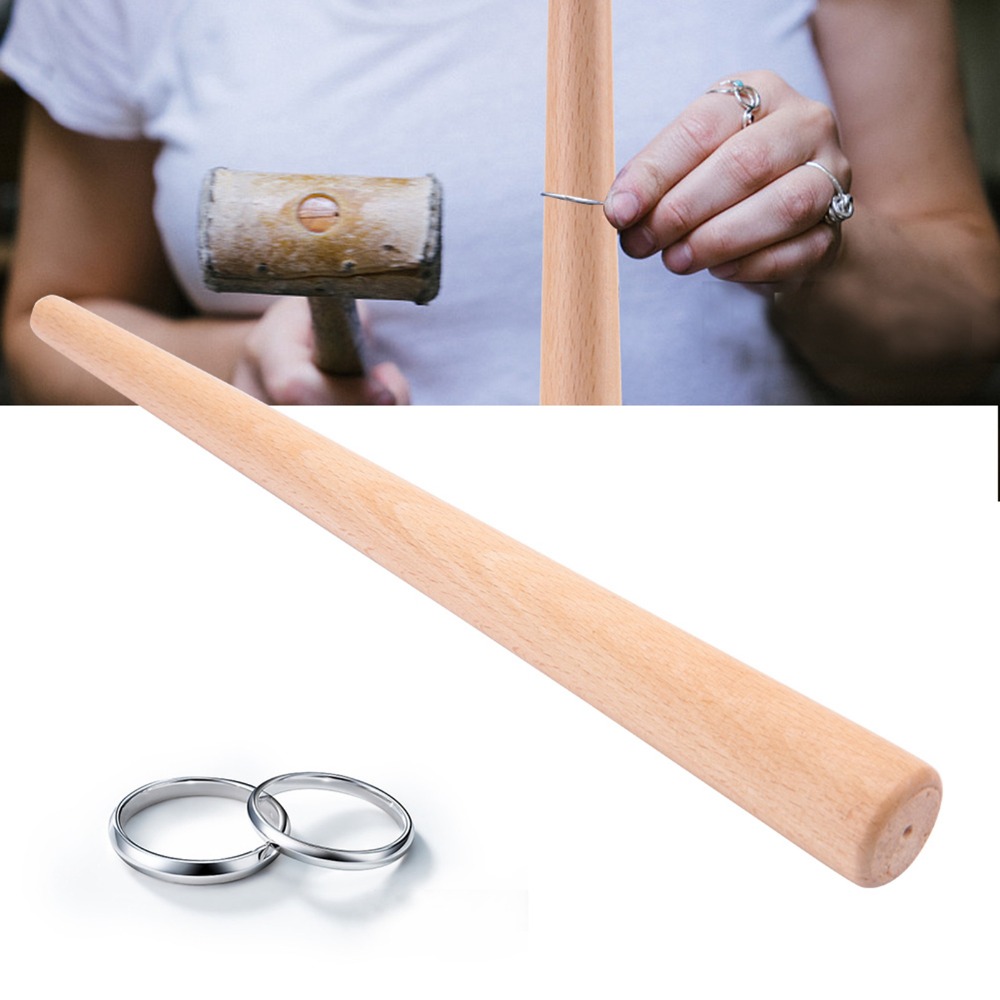 Xtool Jewelry Making - 多用途ウッドカラー木製リングマンドレル 2.5 x 2.5 x 25cm