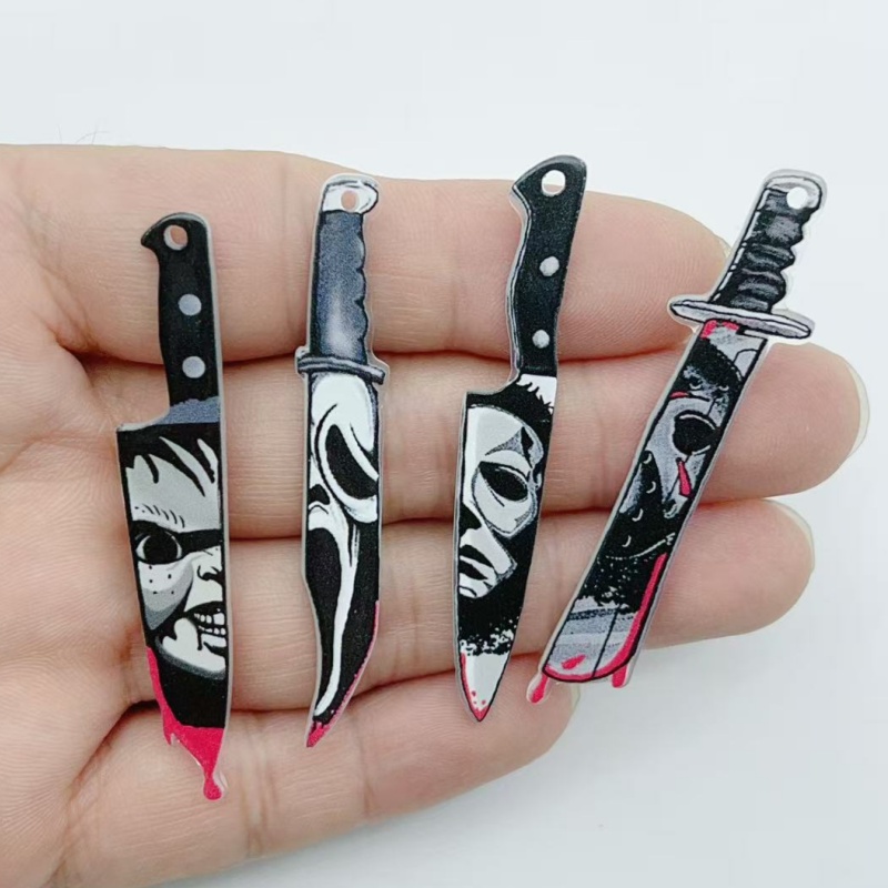 Jewelry Making Supplies - アクリル製ジュエリー10個 ハロウィンペンダント DIYイヤリング ネックレス ジュエリー製作材料