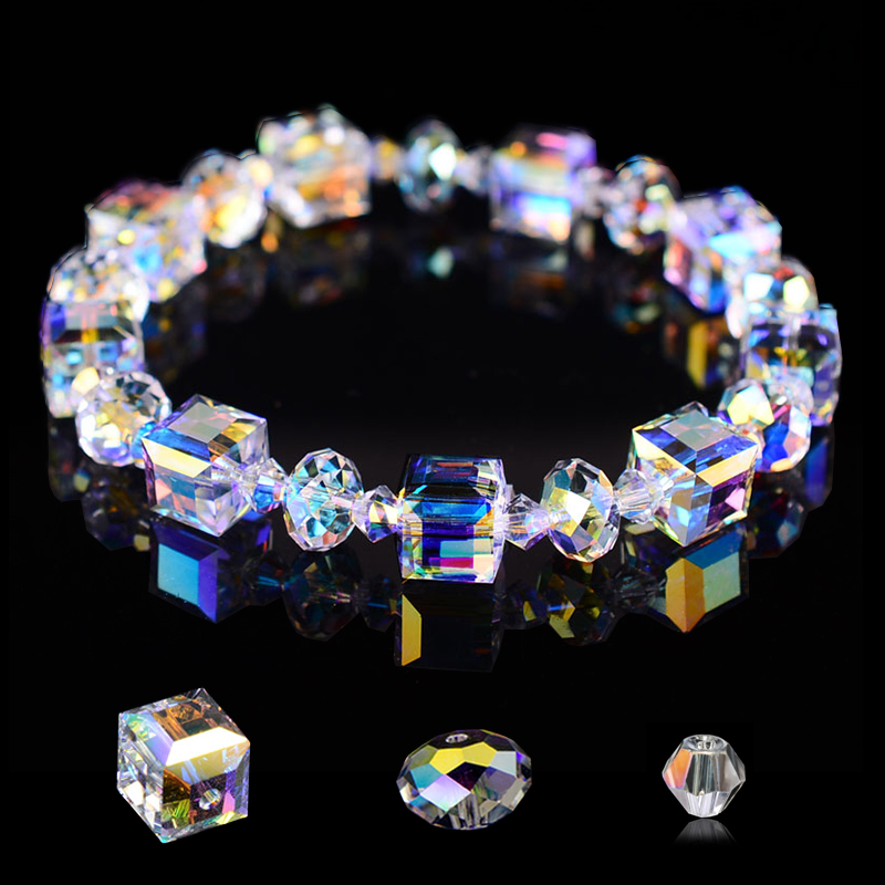 Jewelry Making Glasses - 180-250 個 4/6/8/10 ミリメートル AB カラークリスタルビーズジュエリー作成用品キットブレスレット