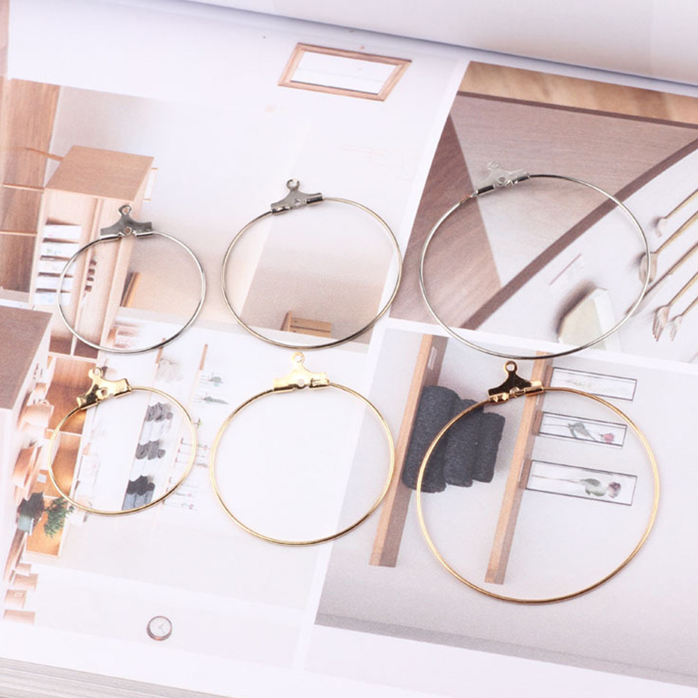Jewelry Making Store - 20個入り銅製イヤリングフープ DIYジュエリー製作用品 女性・女の子向け クラフト ホーム ドーム