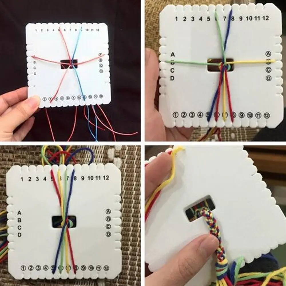 Jewelry Making Board - 2 ピース/セットくみひも編み込みディスク/ディスクビーズコードジュエリーデザインボード縫製ロープ織り手作りツール