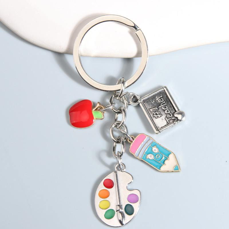 Jewelry Making Board - アップルエナメルキーホルダー,赤い色のシルバーペンダント,手作りの芸術的なジュエリー