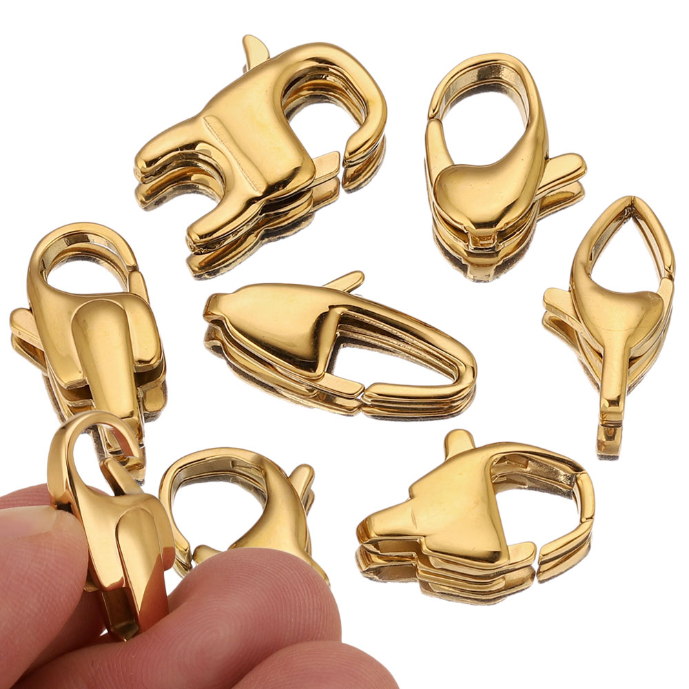 Jewelry Making Supplies - 2 個の高品質 316 ステンレス鋼クラスプハートロブスタークラスプフックコネクタネックレス DIY ジュエリー作成用品クラフト用
