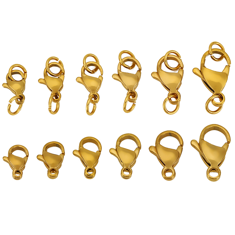 Jewelry Making Ring Tool - 20個のステンレス製ロブスタークラスプ、ジャンプリング付きコネクター、ブレスレット、ネックレス、DIYジュエリー作成用品用