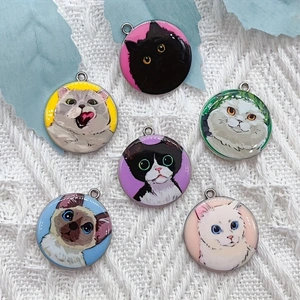 10 個漫画動物猫エナメルジュエリー作りかわいいぶら下げイヤ - Jewelry Making Supplies のレビューと価格