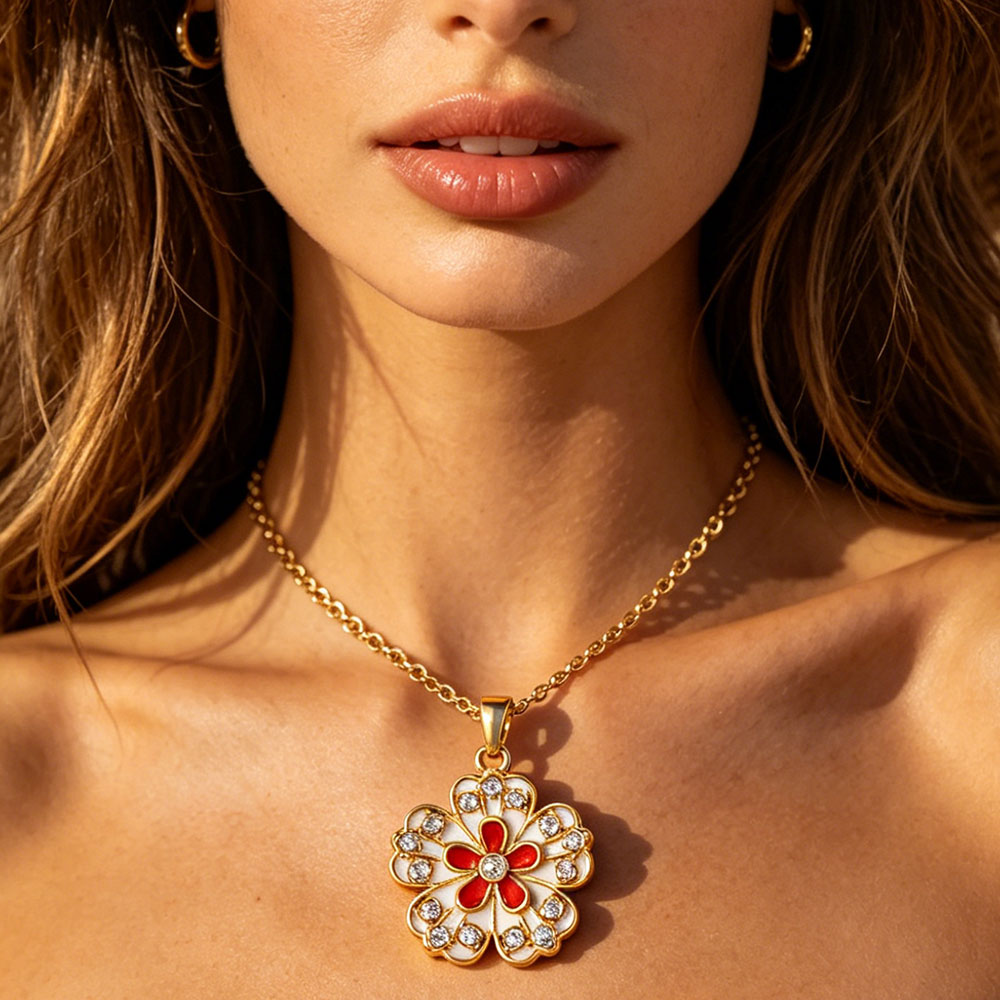 2 個ステンレス鋼エナメル大花チャームジュエリー作成用品ペン - Jewelry Making Materials Wholesale のレビューと価格