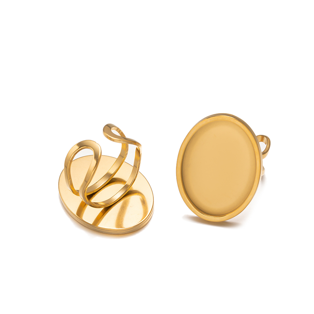 4 個ステンレス鋼ゴールデンブランク調整可能なリングフラット - Jewelry Making Ring Tool のレビューと価格