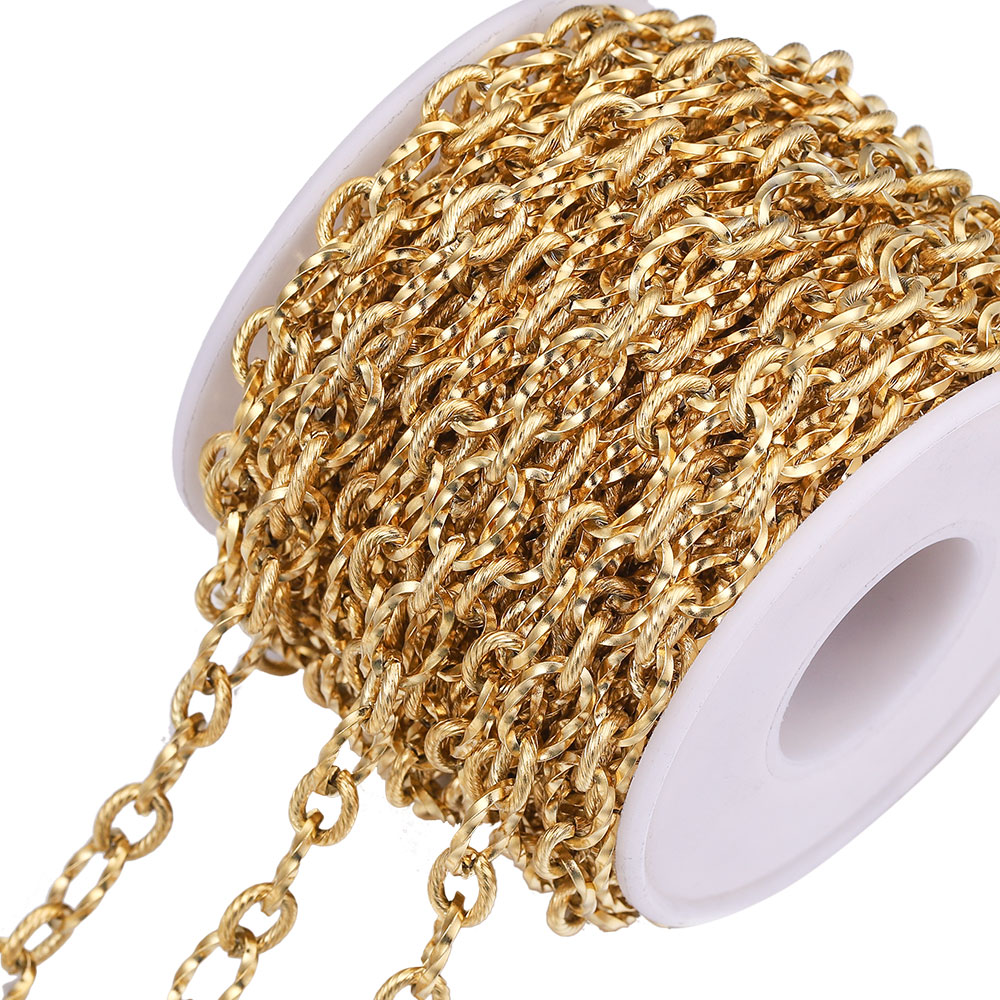 なしフェード1メートルのステンレス鋼ツイストケーブルゴールド - Chain Roll Cable のレビューと価格