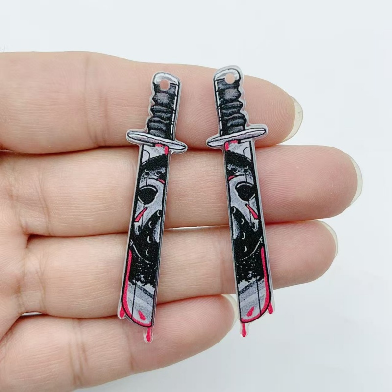 アクリル製ジュエリー10個 ハロウィンペンダント DIYイヤ - Jewelry Making Supplies のレビューと価格
