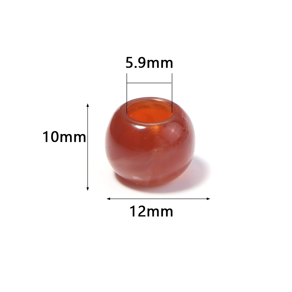 50 ピース/ロット模造石アクリルラウンドビーズ色付き大穴ル - Jewelry Making Stones のレビューと価格