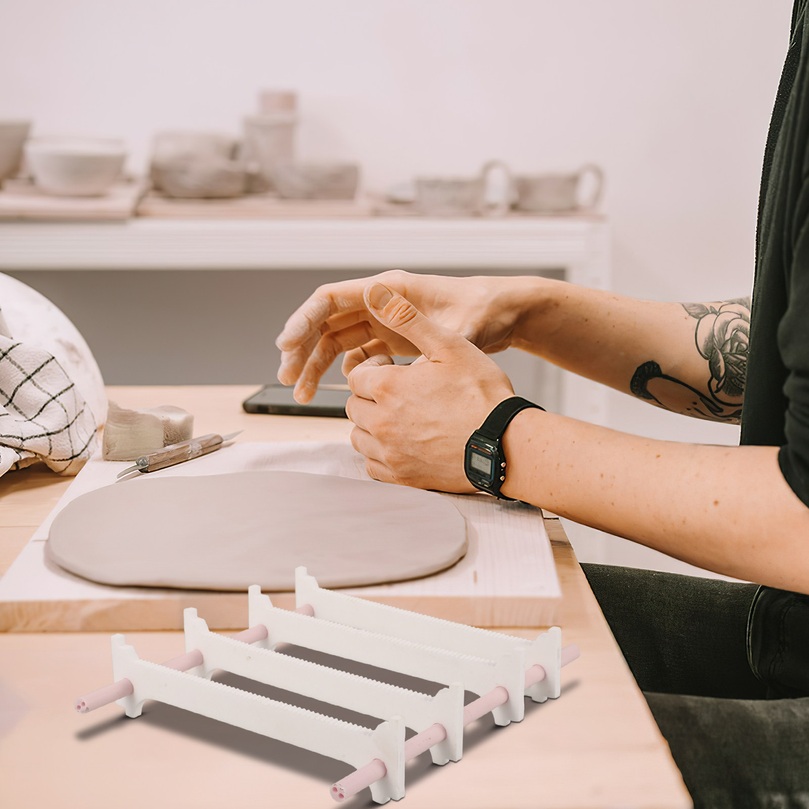 陶器用吊り下げ焼成ホルダー、アルミナ製耐摩耗性窯用設置ブラケ - Jewelry Making Place のレビューと価格