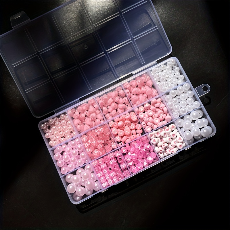 10個入りピンクアルファベットボックス、アクリルビーズ、手作 - Jewelry Making Kit For Beginners のレビューと価格