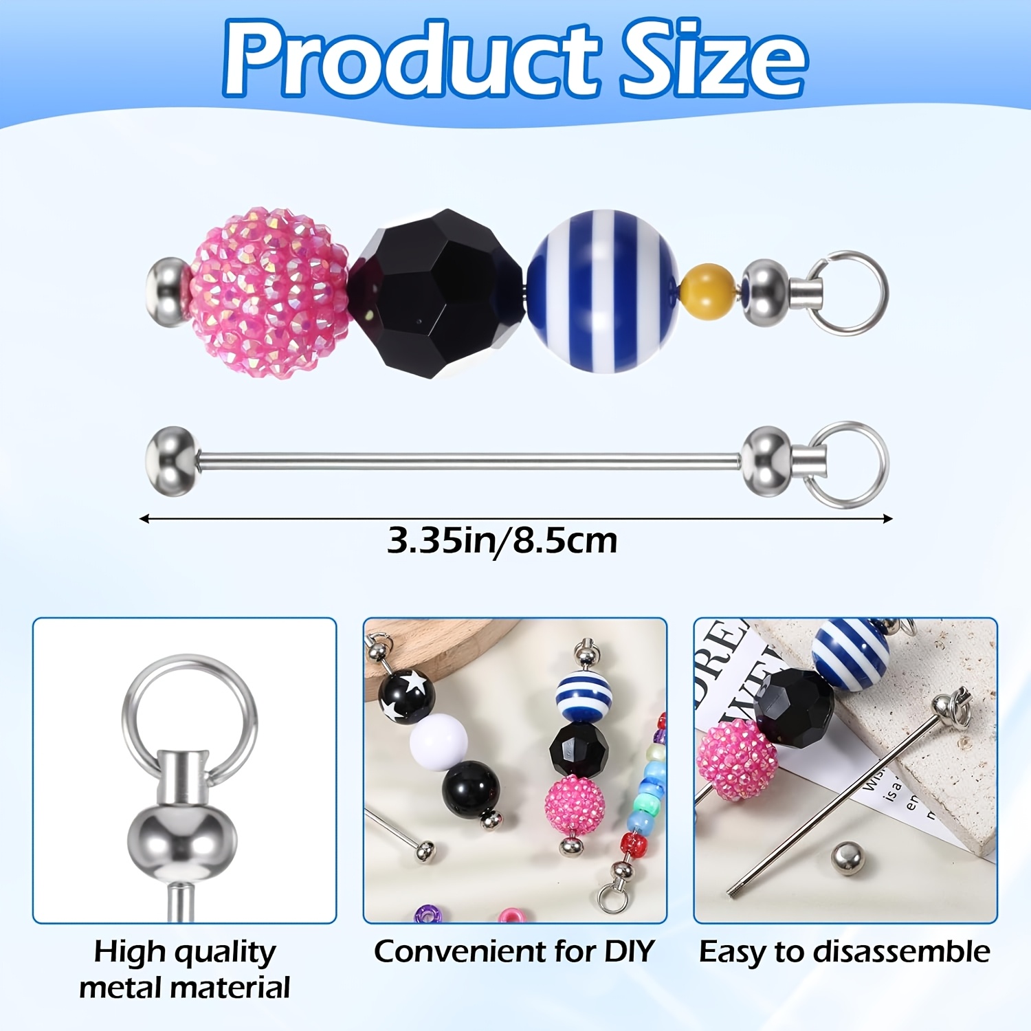 実用的な卸売キーホルダー作成用品絶妙なブランクビーズバーDI - Jewelry Making Materials Wholesale のレビューと価格