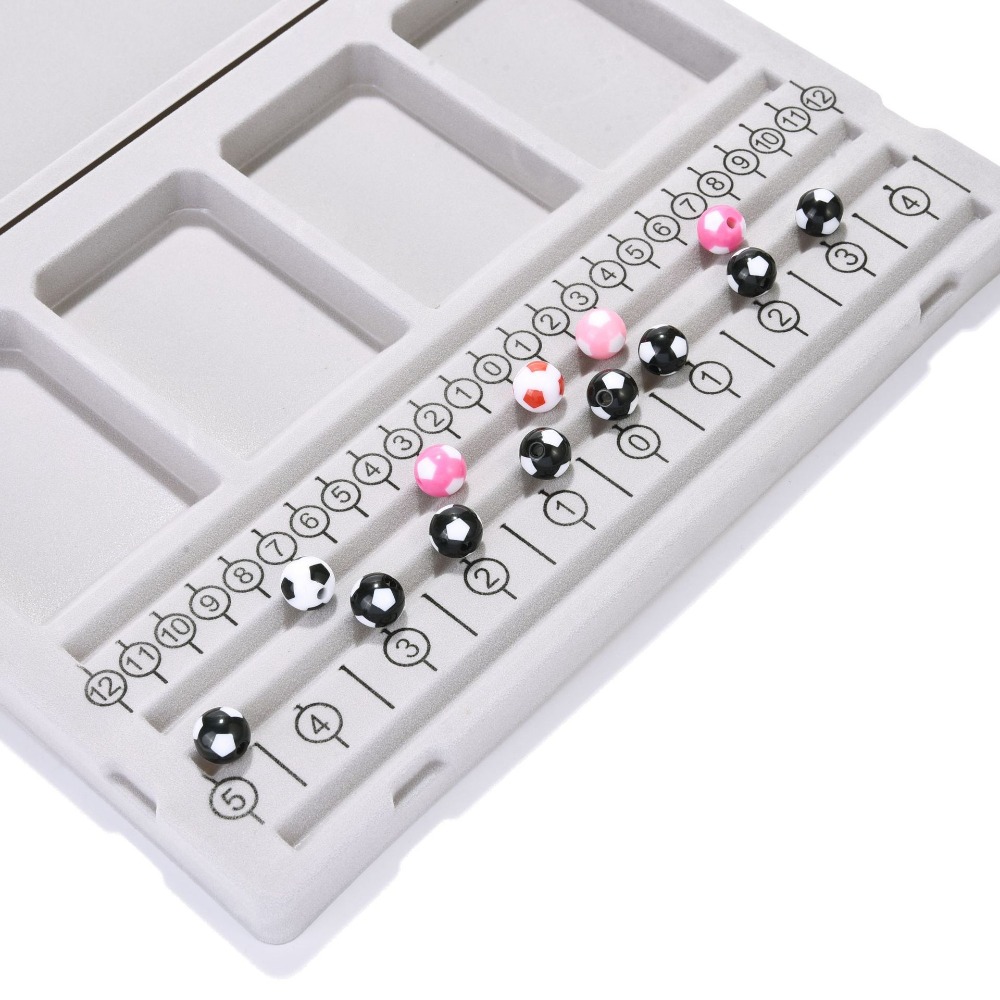 カラフルなフロッケダビーズボードブレスレットネックレストレイ - Jewelry Making Board のレビューと価格