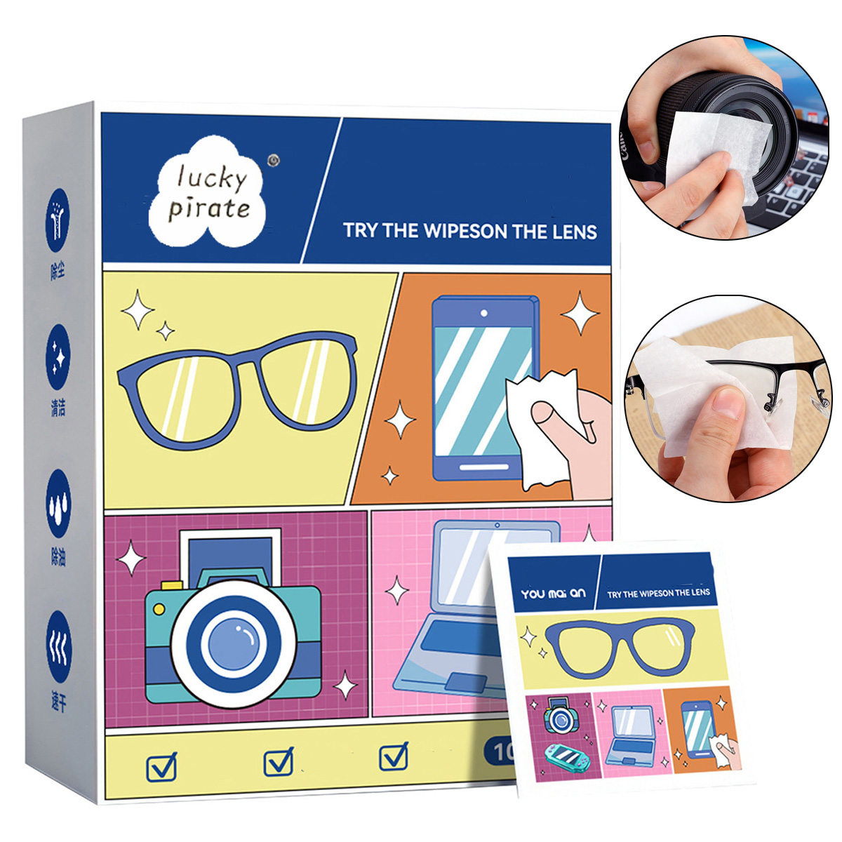 100枚入り使い捨てレンズクリーニングワイプ、ジュエリーワイ - Jewelry Making Glasses のレビューと価格