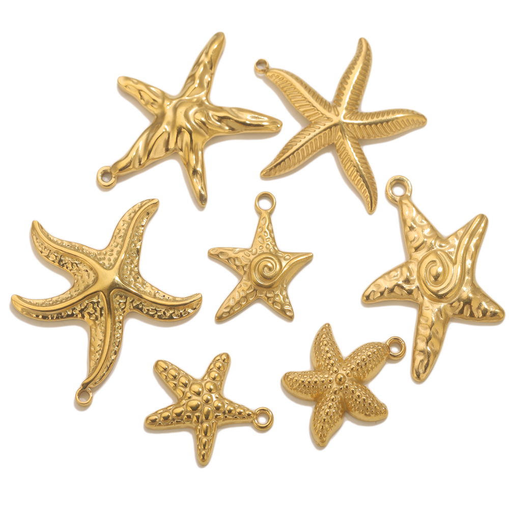 5 個ステンレス鋼夏ヒトデシースターチャーム DIY イヤリ - Jewelry Making Materials Wholesale のレビューと価格
