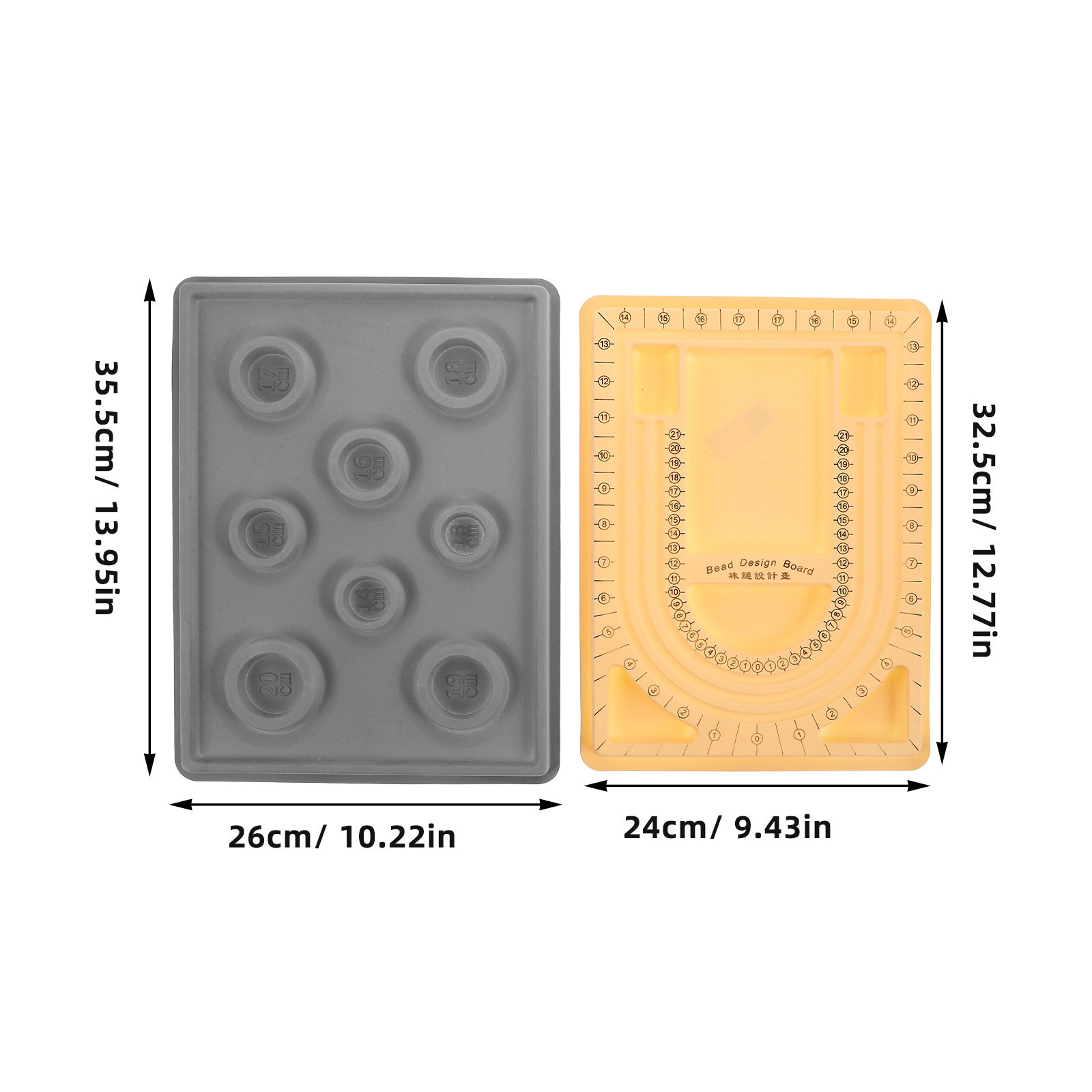 2個入りジュエリー製作用ビーズボード ブレスレットネックレス - Jewelry Making Board のレビューと価格