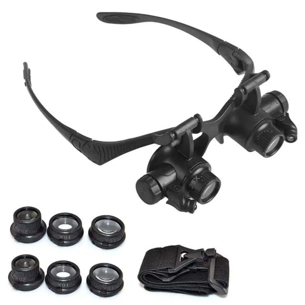 LEDライト付きメガネ,10x 15x 20x 25x,デュ - Jewelry Making Glasses のレビューと価格