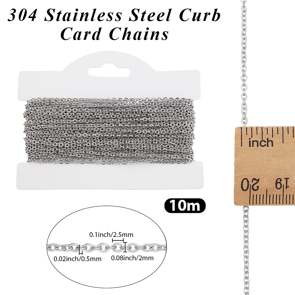 32.8フィート ステンレス製ペーパークリップチェーン 2m - Chain Roll Cable のレビューと価格