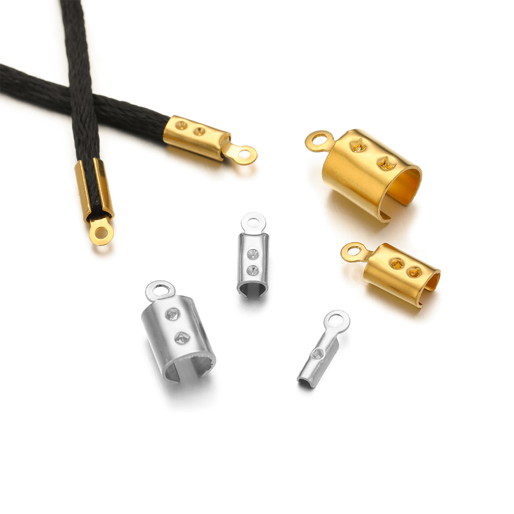 50 個のステンレス鋼高品質圧着エンドビーズキャップレザーコ - Jewelry Making Supplies のレビューと価格