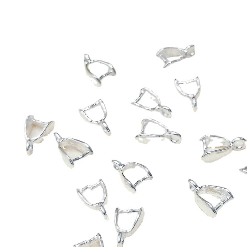 50個入り シルバーメッキ コネクター ピンチベイルクリップ - Jewelry Making Stones のレビューと価格