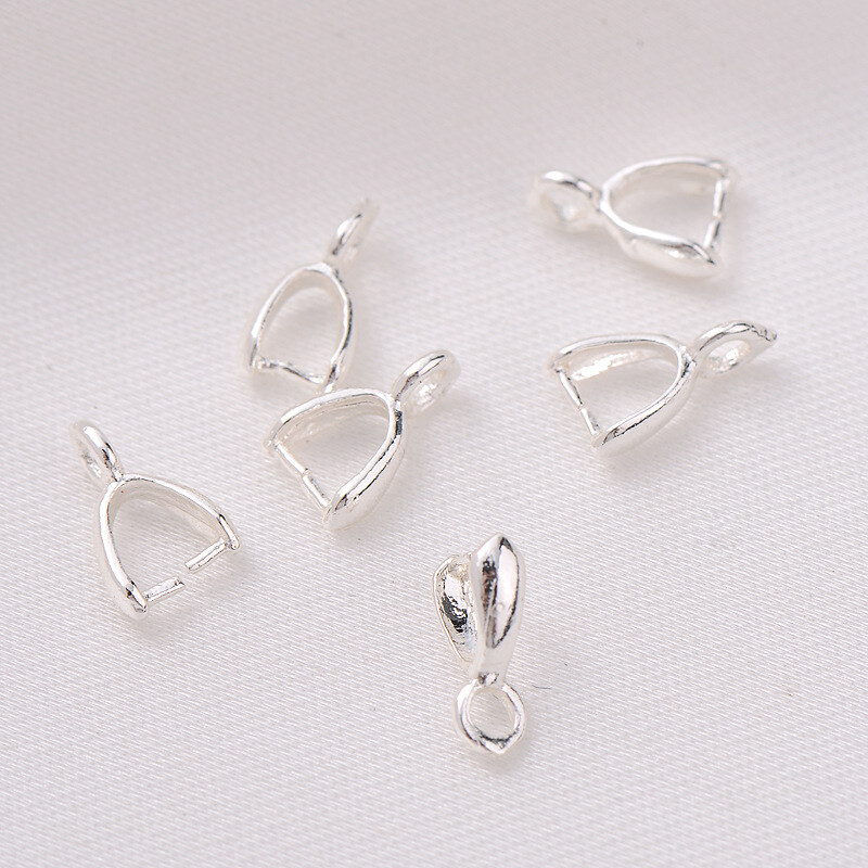 50個入り シルバーメッキ コネクター ピンチベイルクリップ - Jewelry Making Stones のレビューと価格