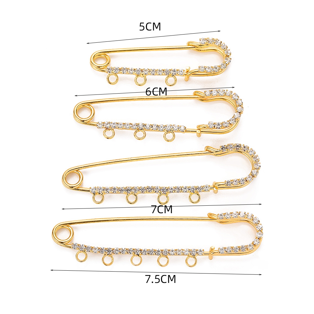 5個入りラインストーンチャーム安全ピンロングブローチベース3 - Jewelry Making Ring Tool のレビューと価格