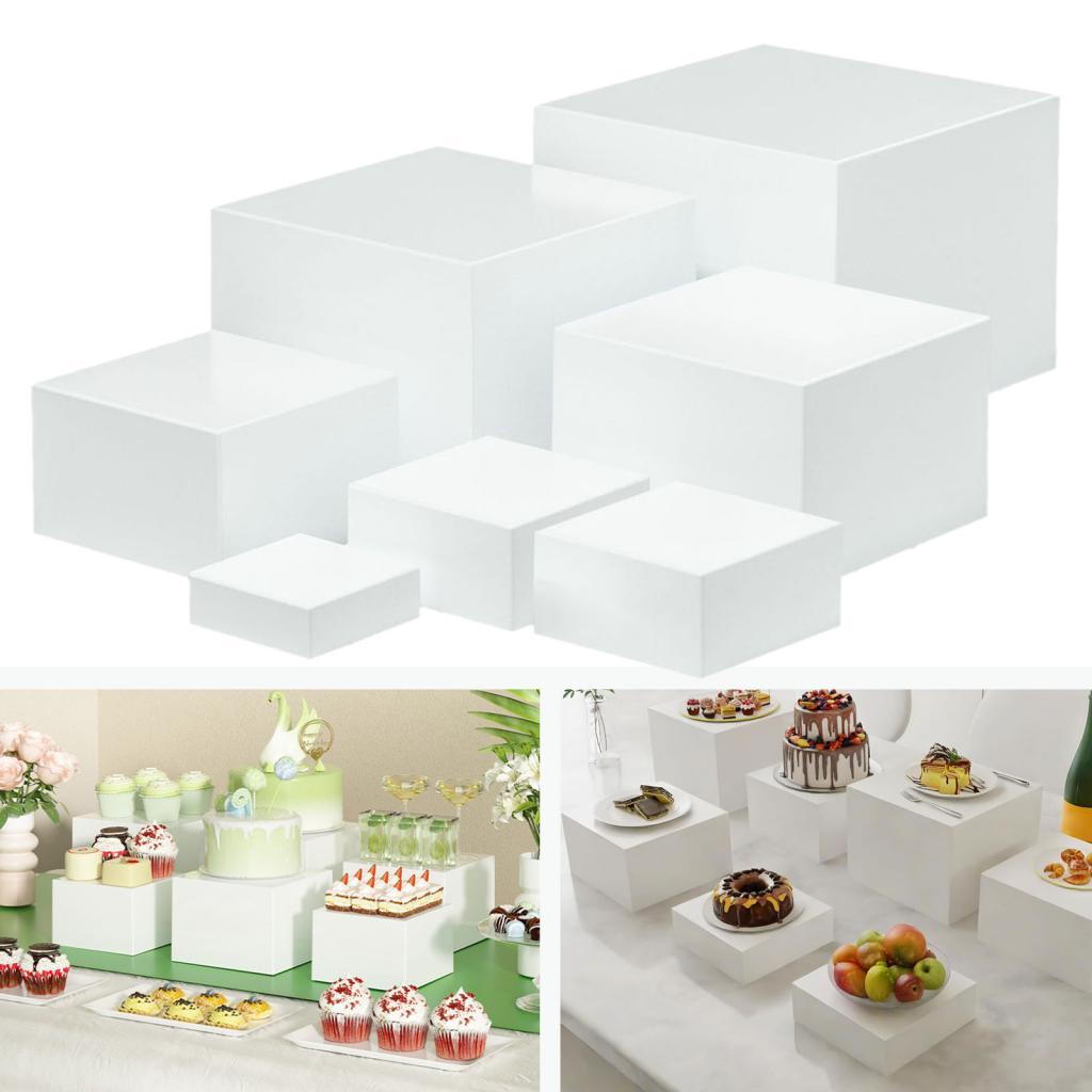 7 ピースアクリルキューブディスプレイボックスライザーディス - Jewelry Making Board のレビューと価格