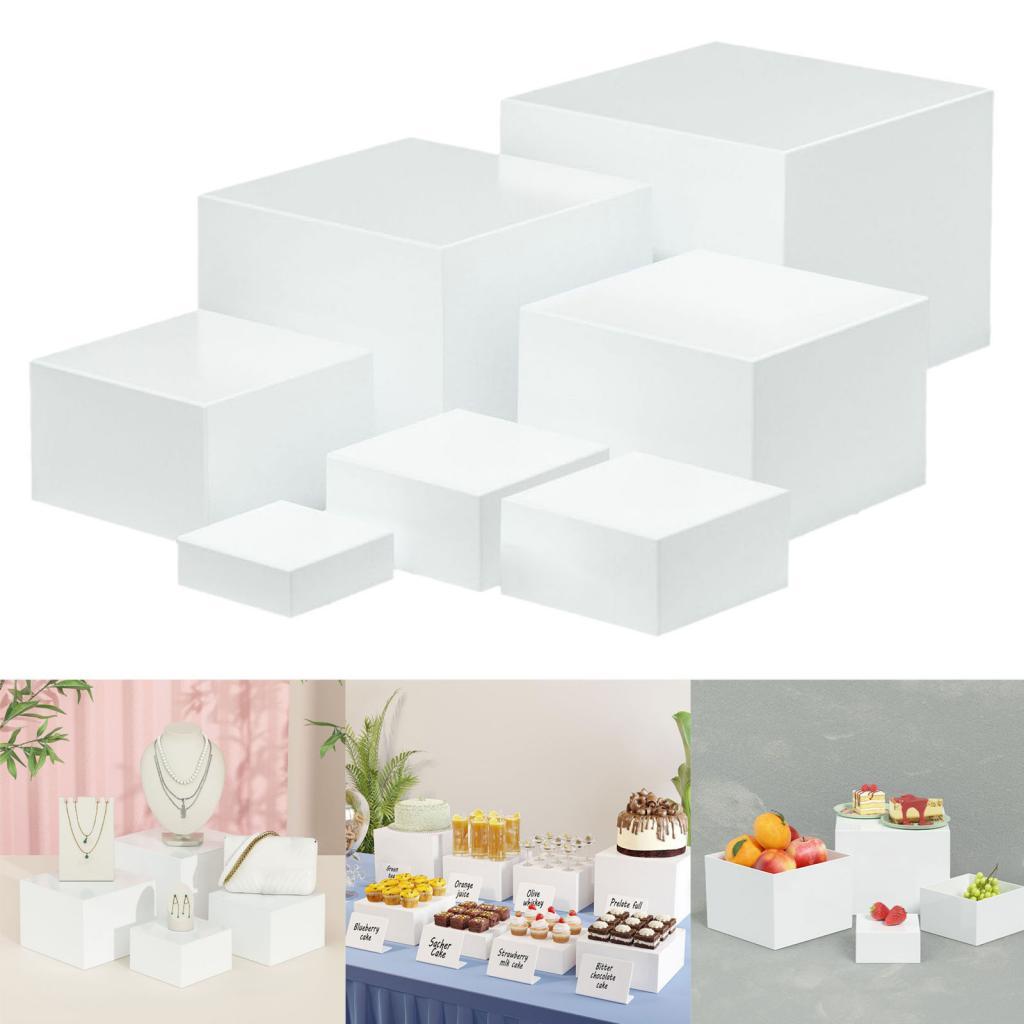 7 ピースアクリルキューブディスプレイボックスライザーディス - Jewelry Making Board のレビューと価格