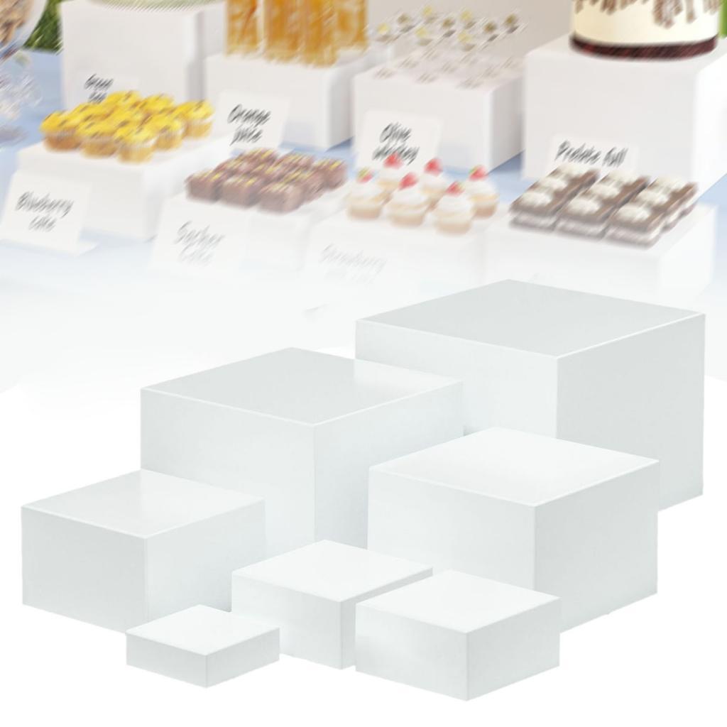 7 ピースアクリルキューブディスプレイボックスライザーディス - Jewelry Making Board のレビューと価格