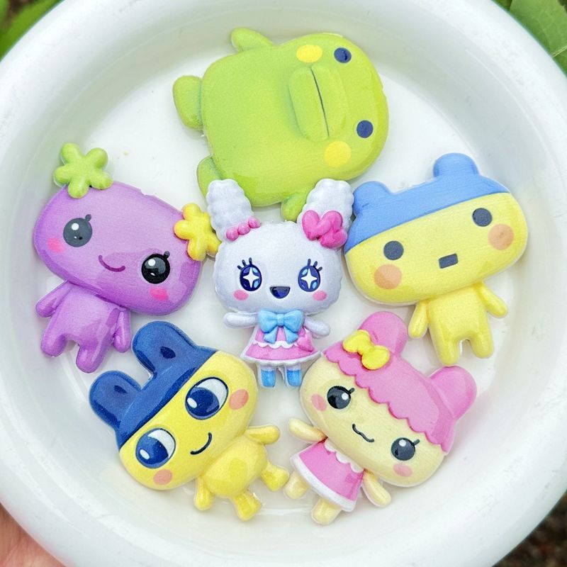 45mm漫画たまごっち両面印刷中空ビーズ、携帯電話バッグチェ - Jewelry Making Supplies のレビューと価格