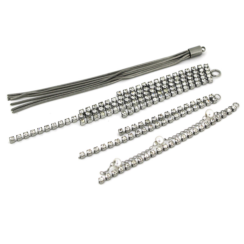2個入り ステンレススチール ラインストーン チェーン タッ - Jewelry Making Materials Wholesale のレビューと価格