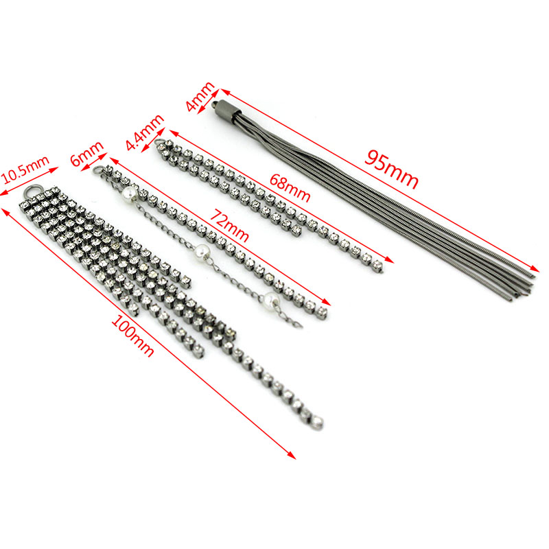 2個入り ステンレススチール ラインストーン チェーン タッ - Jewelry Making Materials Wholesale のレビューと価格