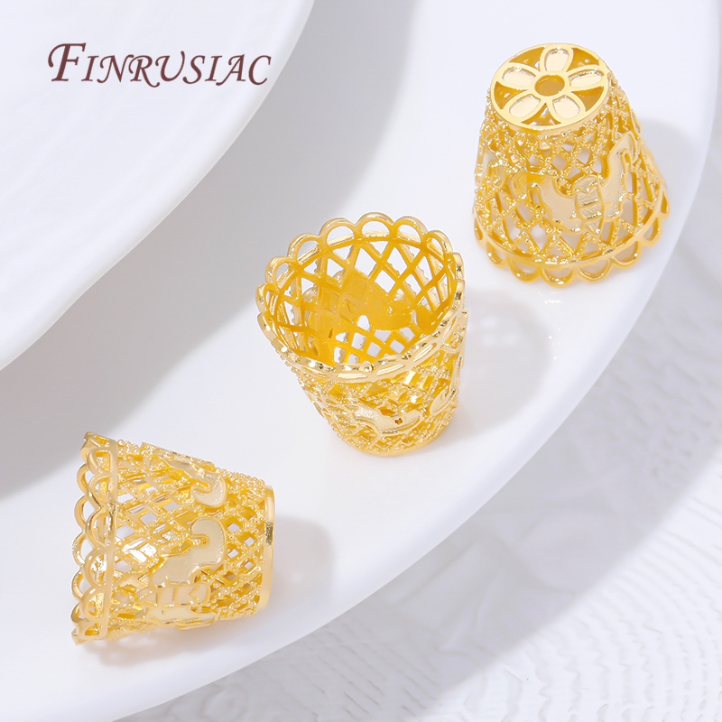 18K金メッキタッセルエンドキャップ卸売ジュエリーパーツ、ブ - Jewelry Making Materials Wholesale のレビューと価格