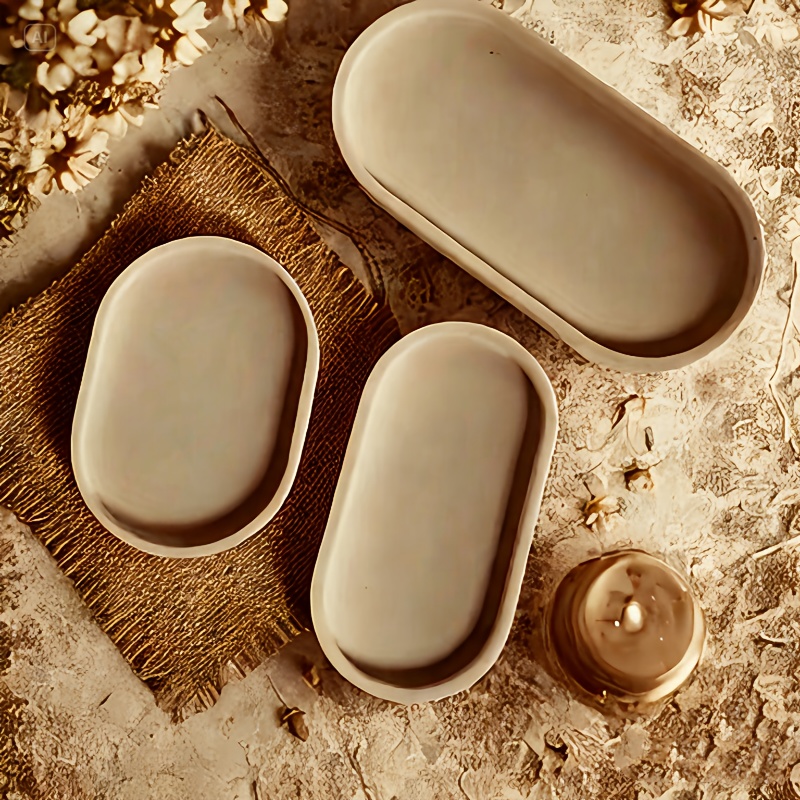 コンクリート、石膏、エポキシ樹脂用の楕円形シリコンモールド、 - Jewelry Making Board のレビューと価格