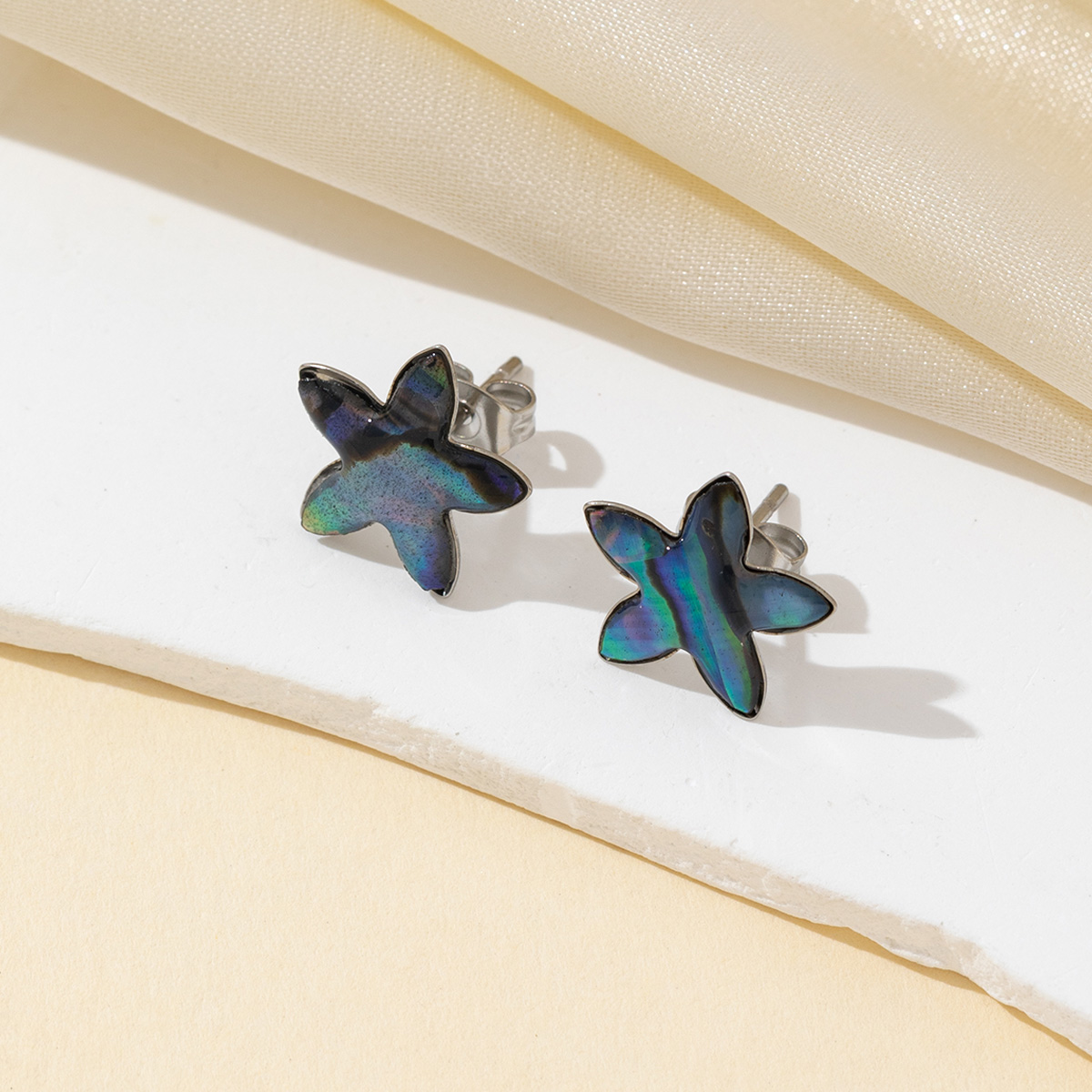 2 個天然シェル青紫五角形絶妙なチャーム儀式場所ジュエリーメ - Jewelry Making Place のレビューと価格