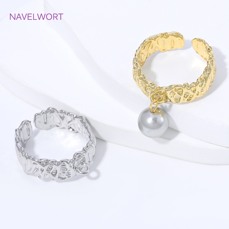 18K金メッキ真鍮ストライプオープンリングベースメタルフィン - Jewelry Making Ring Tool のレビューと価格