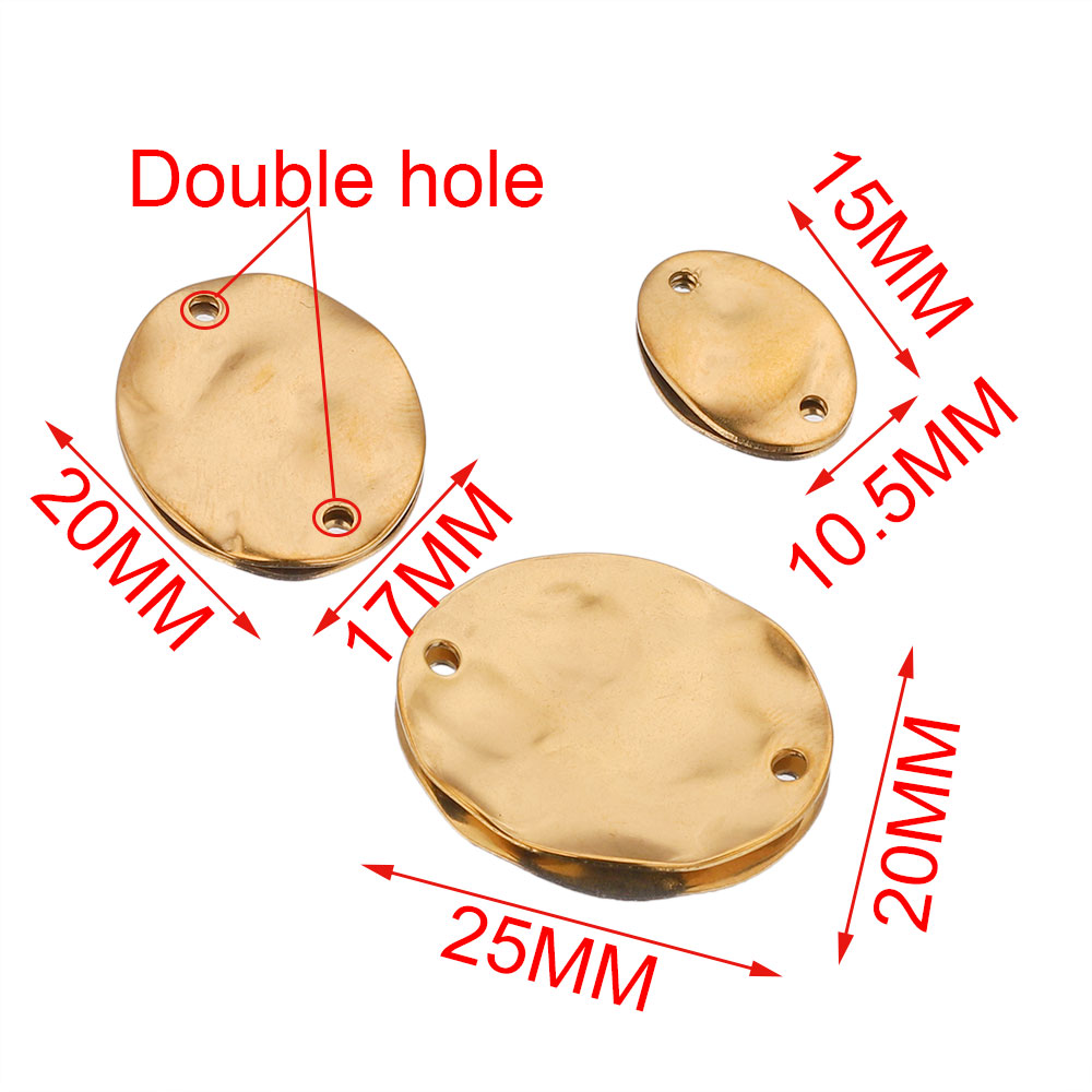 20 個 15/20/25 ミリメートルステンレス鋼二重穴テ - Jewelry Making Materials Wholesale のレビューと価格