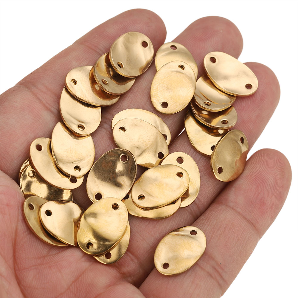 20 個 15/20/25 ミリメートルステンレス鋼二重穴テ - Jewelry Making Materials Wholesale のレビューと価格