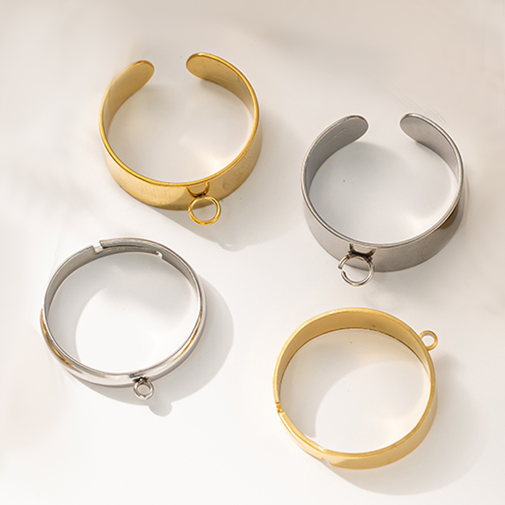 5 ピース/ロットステンレス鋼ゴールドカラーオープン調節可能 - Jewelry Making Ring Tool のレビューと価格
