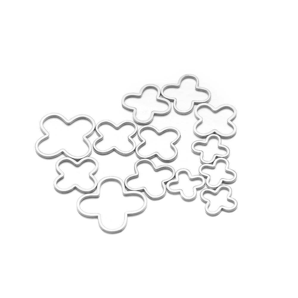 20/50 個四つ葉の花チャームステンレス鋼ブレスレットコネ - Jewelry Making Materials Wholesale のレビューと価格