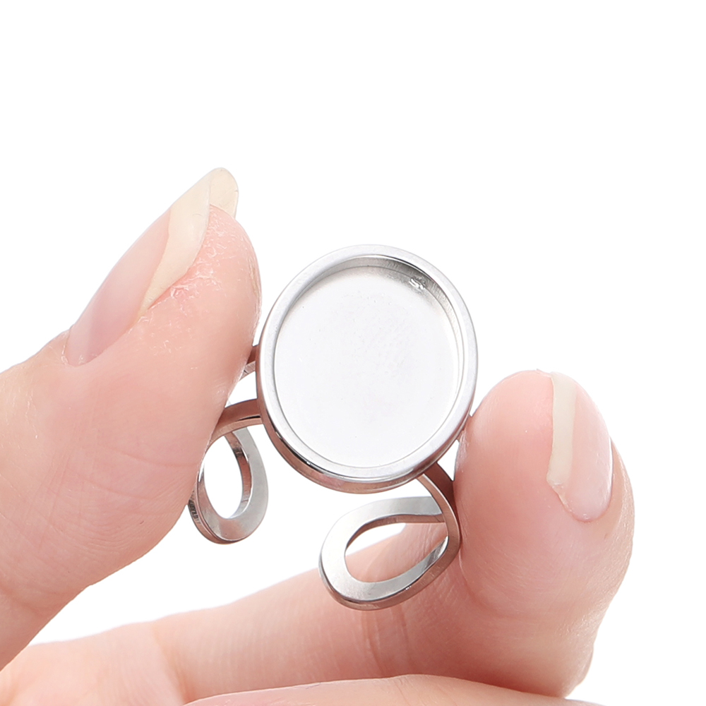 5個/ロット ステンレス製 オープンリングセッティング オー - Jewelry Making Ring Tool のレビューと価格