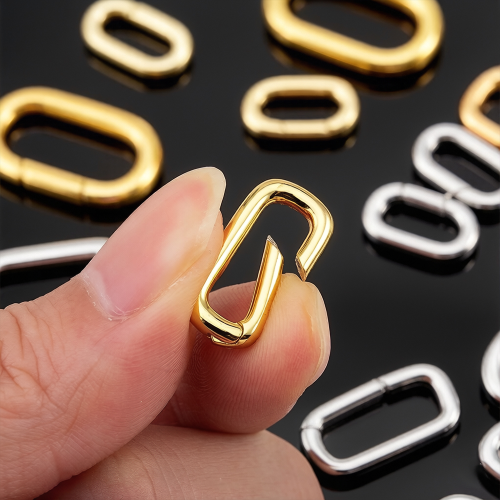 2個入り 18K金メッキ オーバルカラビナネックレスクラスプ - Jewelry Making Kit For Beginners のレビューと価格