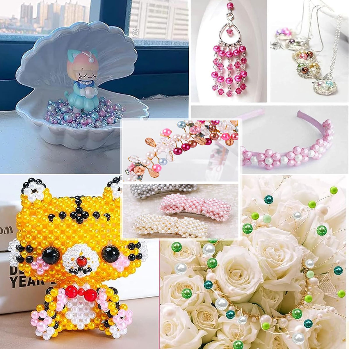 パールジュエリー作りキット,初心者向けラウンドビーズ,48コ - Jewelry Making Tutorial のレビューと価格
